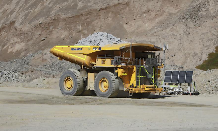 Komatsu 930E mining truck in surface mine