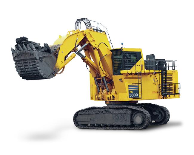 Komatsu PC3000 Excavator in white background