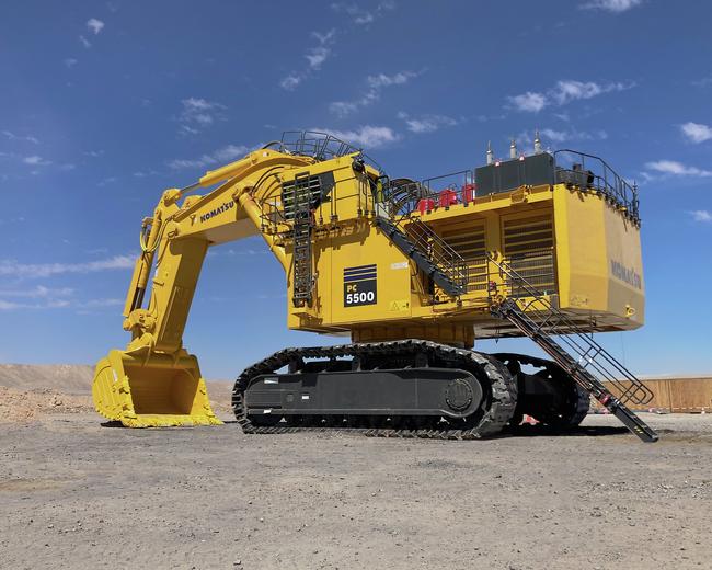 Komatsu PC5500-11 excavator in construction site