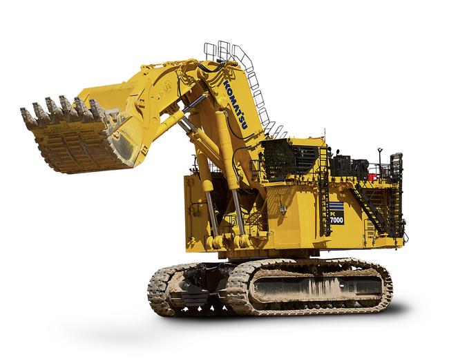 Komatsu PC7000 Excavator in white background