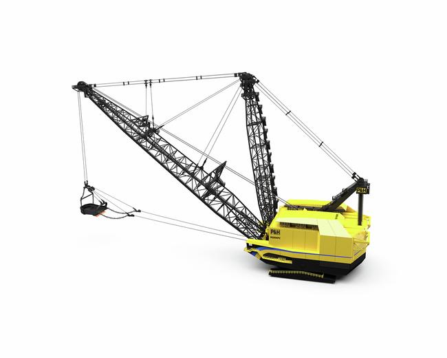 Komatsu GPL8518 dragline in white background