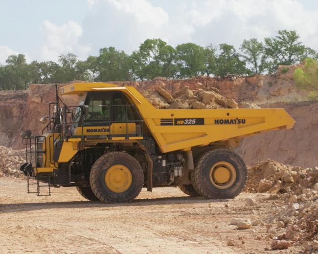 Komatsu HD325 truck in construction site