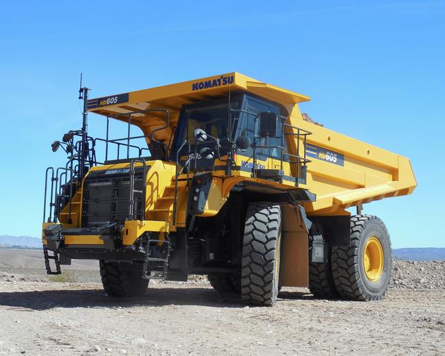 Komatsu HD605 truck in construction site 