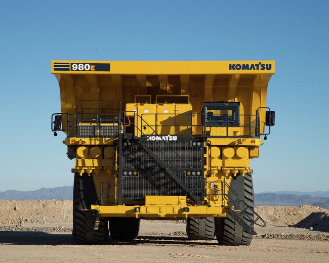 Komatsu 980E-5 electric truck in mining site