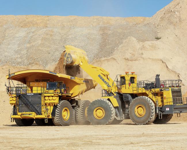 Komatsu 930 electric truck in mining site 
