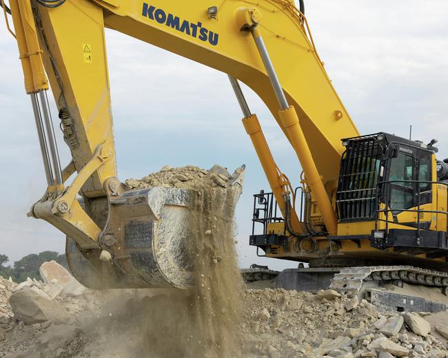 Komatsu PC1250SP-11 excavator in construction site
