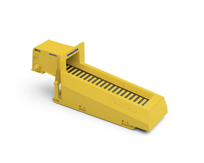 Komatsu RF31 Crushing reclaim feeder in white background