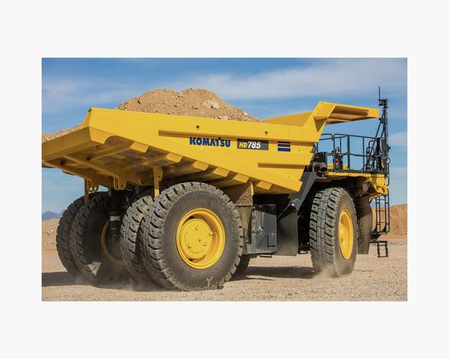 Komatsu HD785 truck in construction site