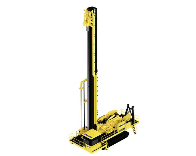 Komatsu ZR77 blasthole drill in white background