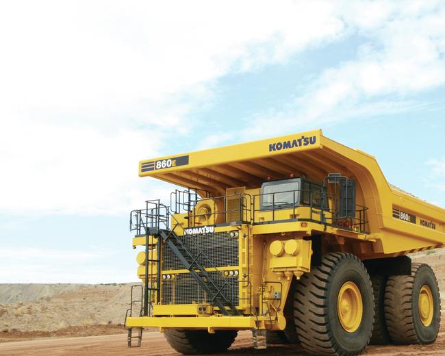 Komatsu 860E electric truck in mining site