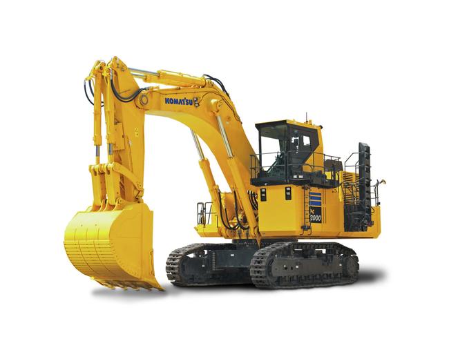 Komatsu PC2000 11 Excavator in white background
