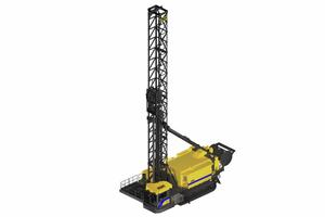 Komatsu 320XPC blasthole drills in white background