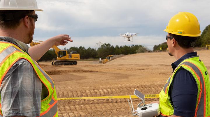 Drone construction deals surveying