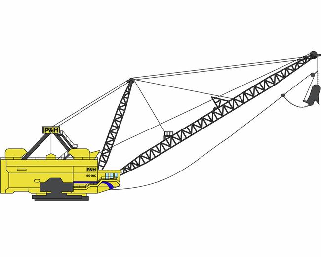 P&H 9010C walking dragline