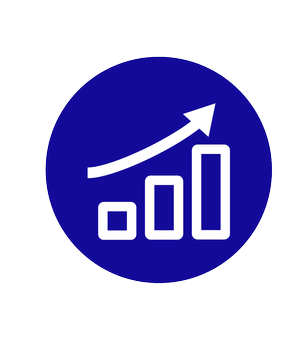 upward chart icon 